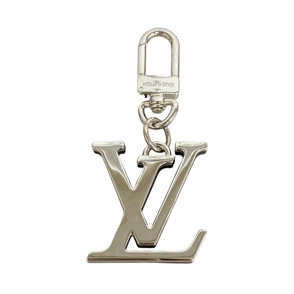 Louis Vuitton Keychain Charm Bijou Sac LV Shake M77164 Silver Black Men's